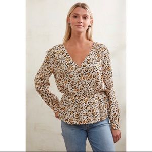 Claremont Leopard Peplum Blouse
